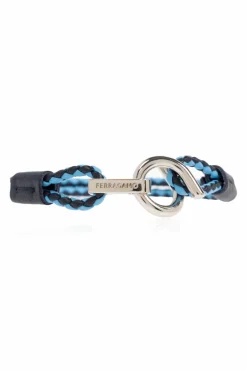 FERRAGAMO BLUE Leather bracelet