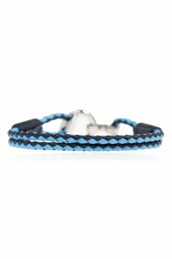 FERRAGAMO BLUE Leather bracelet