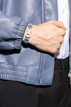 FERRAGAMO BLUE Leather bracelet