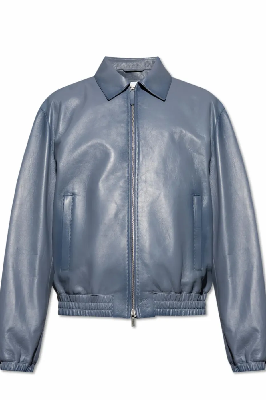 FERRAGAMO BLUE Leather jacket