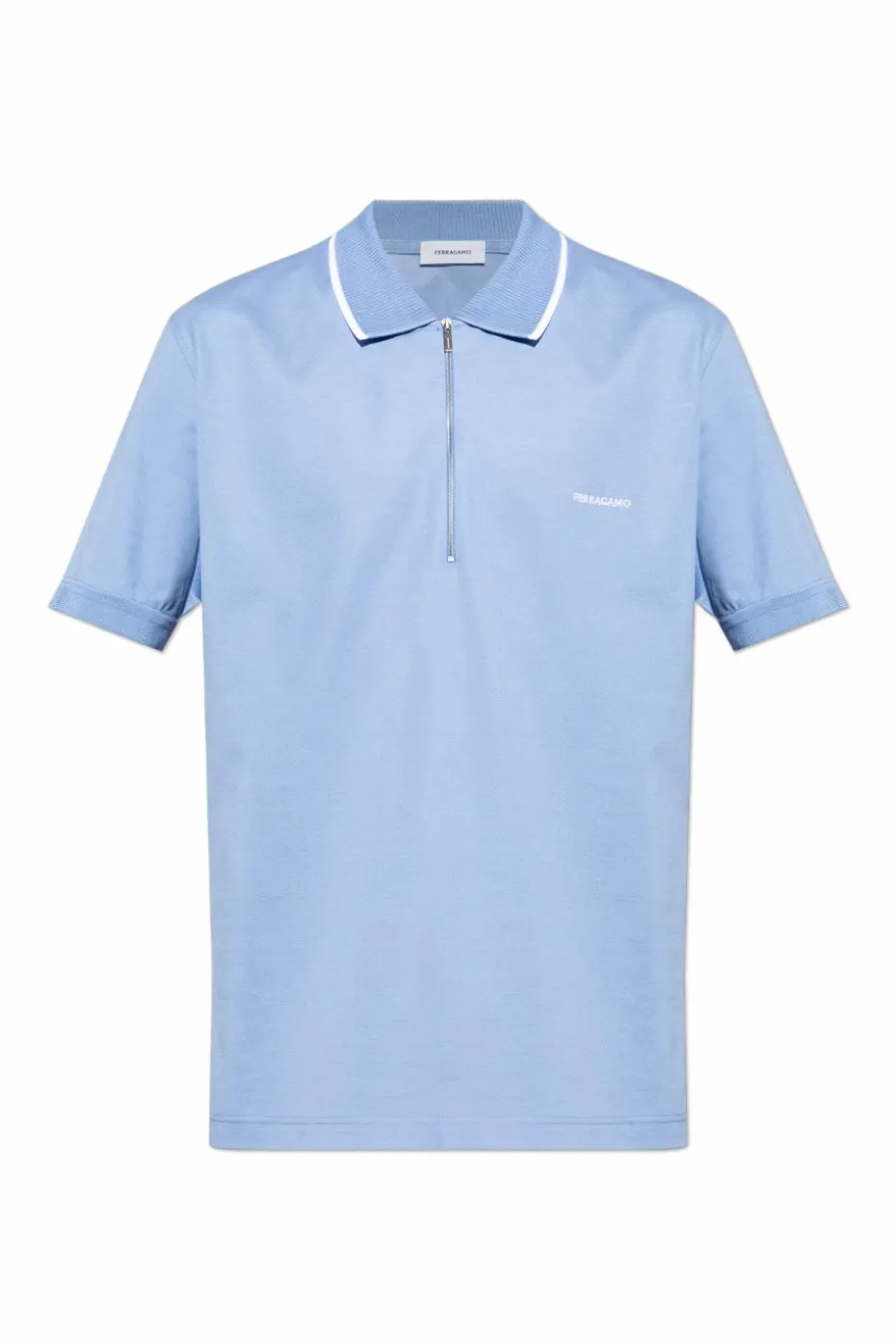 FERRAGAMO BLUE Polo with logo