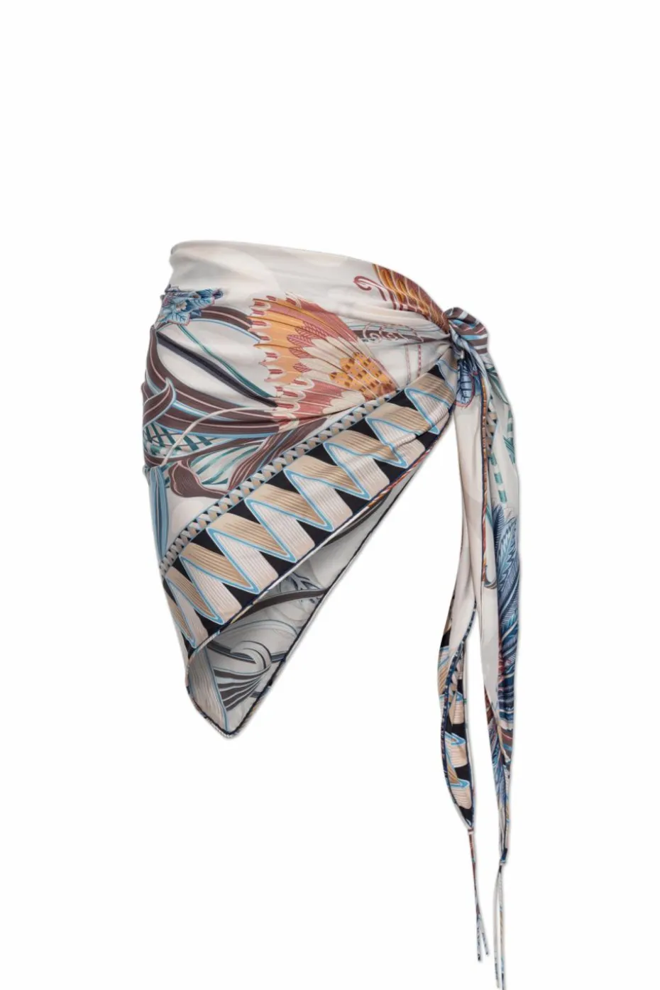 FERRAGAMO BLUE Silk pareo