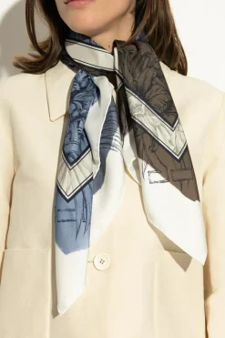 FERRAGAMO BLUE Silk scarf