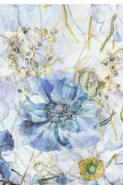 FERRAGAMO BLUE Silk scarf with floral motif