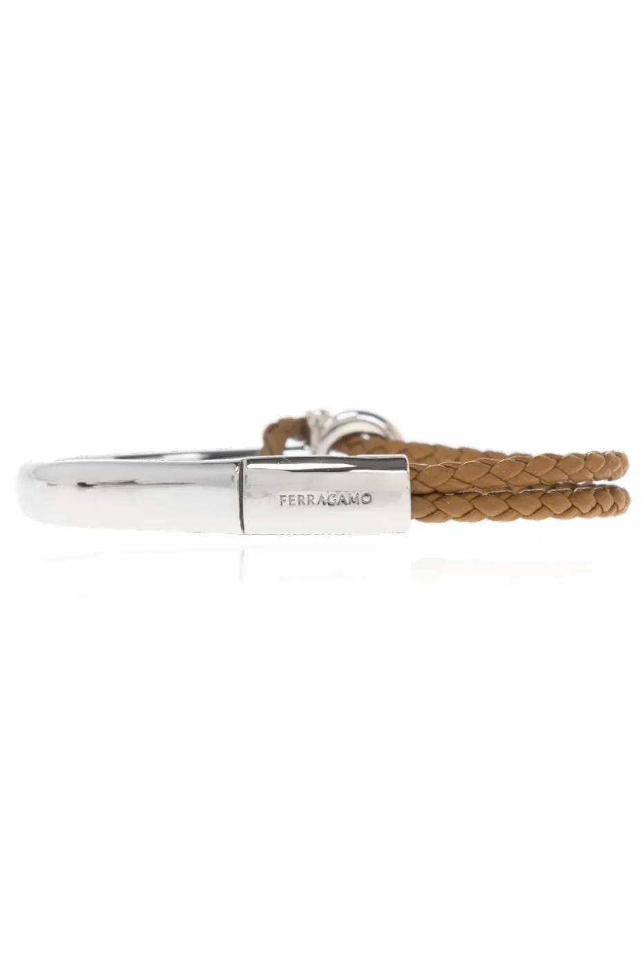 FERRAGAMO BROWN Bracelet with engraved logo