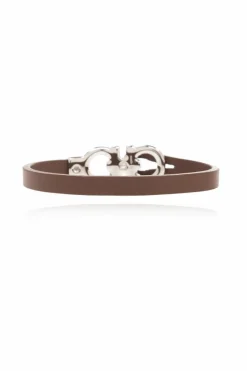 FERRAGAMO BROWN Bracelet with logo
