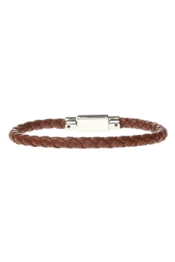 FERRAGAMO BROWN Braided bracelet