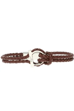 FERRAGAMO BROWN Braided bracelet