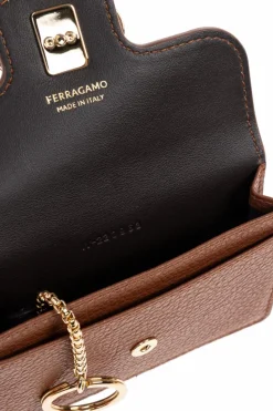 FERRAGAMO BROWN Card case