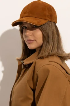 FERRAGAMO BROWN Corduroy baseball cap