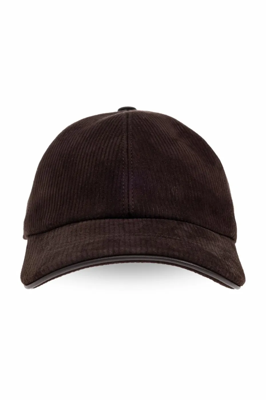 FERRAGAMO BROWN Corduroy baseball cap