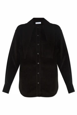 FERRAGAMO BROWN Corduroy shirt