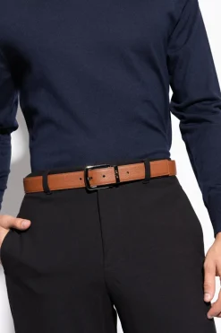 FERRAGAMO BROWN Double-sided belt