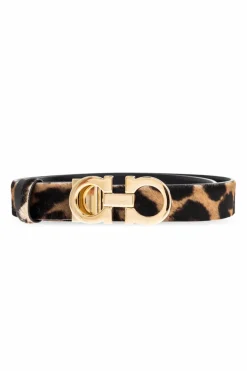 FERRAGAMO BROWN Double-sided belt
