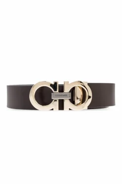 FERRAGAMO BROWN Double-sided belt