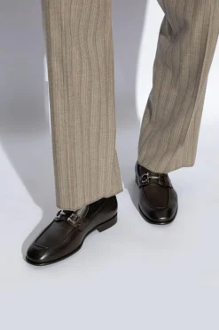 FERRAGAMO BROWN FERRAGO `Foster` loafers