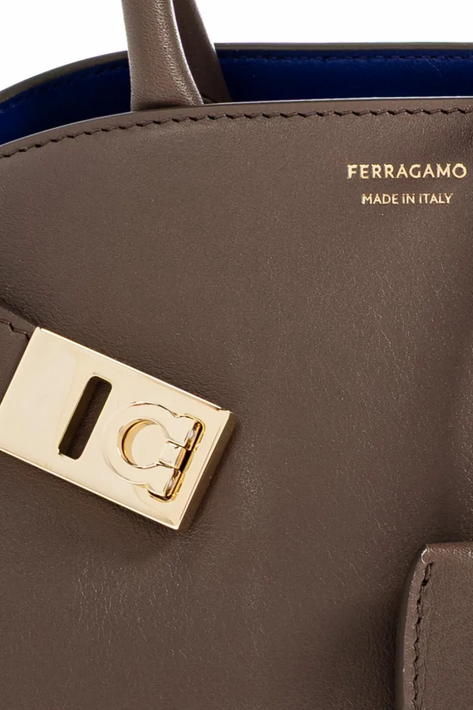 FERRAGAMO BROWN Handbag `Hug Mini`