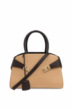 FERRAGAMO BROWN Hug Shoulder Bag