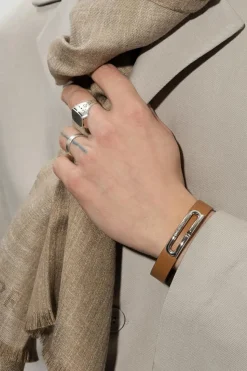FERRAGAMO BROWN Leather bracelet
