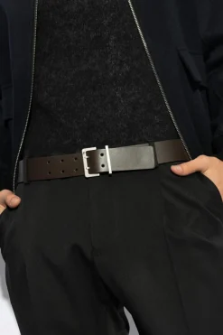 FERRAGAMO BROWN Leather belt