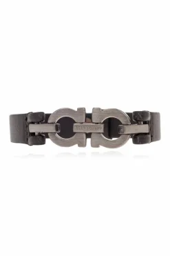 FERRAGAMO BROWN Leather bracelet