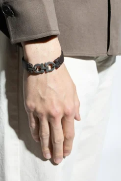 FERRAGAMO BROWN Leather bracelet