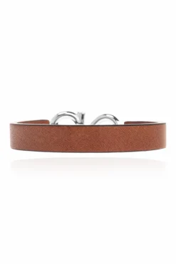 FERRAGAMO BROWN Leather bracelet