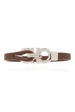 FERRAGAMO BROWN Leather bracelet