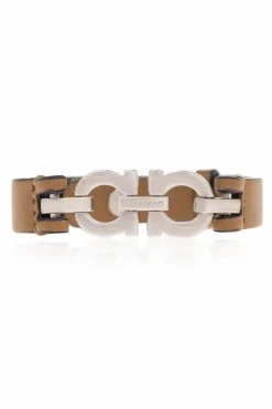 FERRAGAMO BROWN Leather bracelet