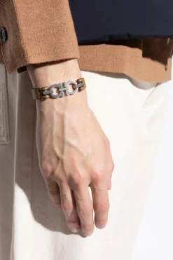 FERRAGAMO BROWN Leather bracelet
