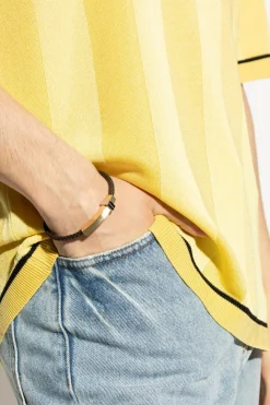FERRAGAMO BROWN Leather bracelet
