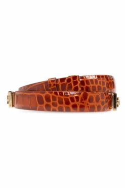 FERRAGAMO BROWN Leather belt