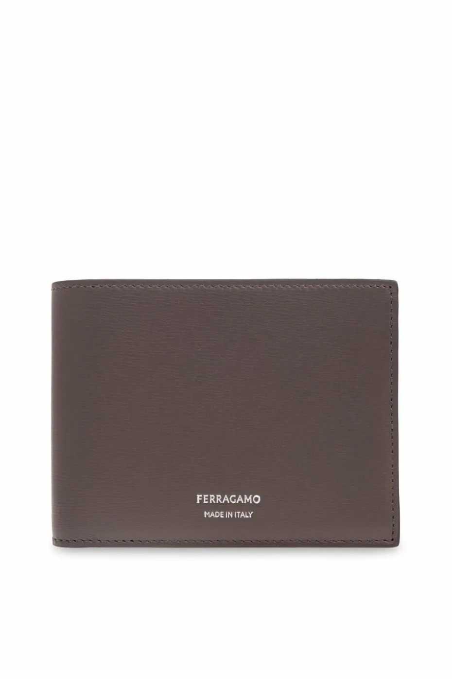 FERRAGAMO BROWN Leather wallet with logo