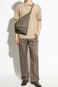 FERRAGAMO BROWN Pleated pants