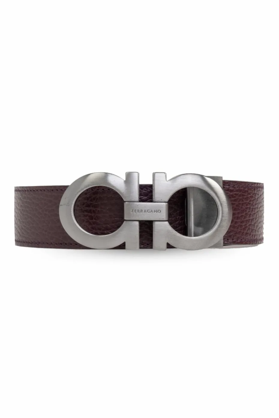 FERRAGAMO BROWN Reversible belt