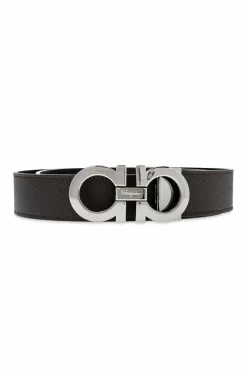 FERRAGAMO BROWN Reversible belt