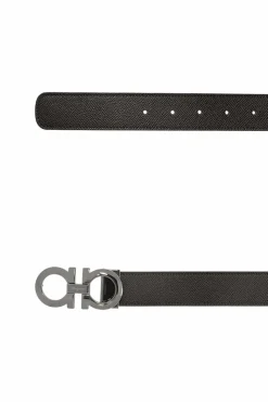 FERRAGAMO BROWN Reversible belt