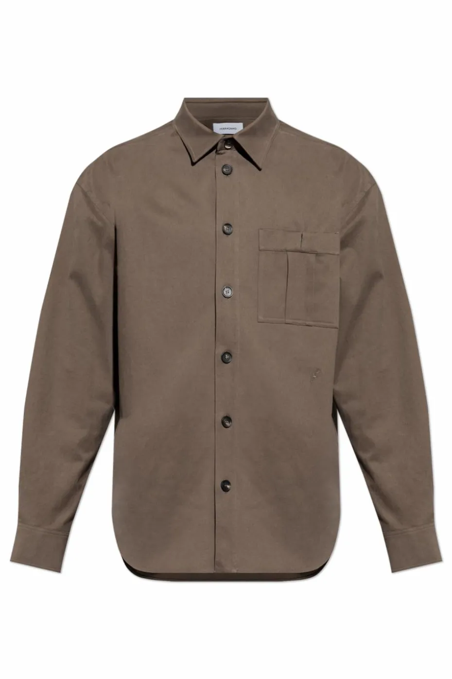 FERRAGAMO BROWN Shirt with pocket