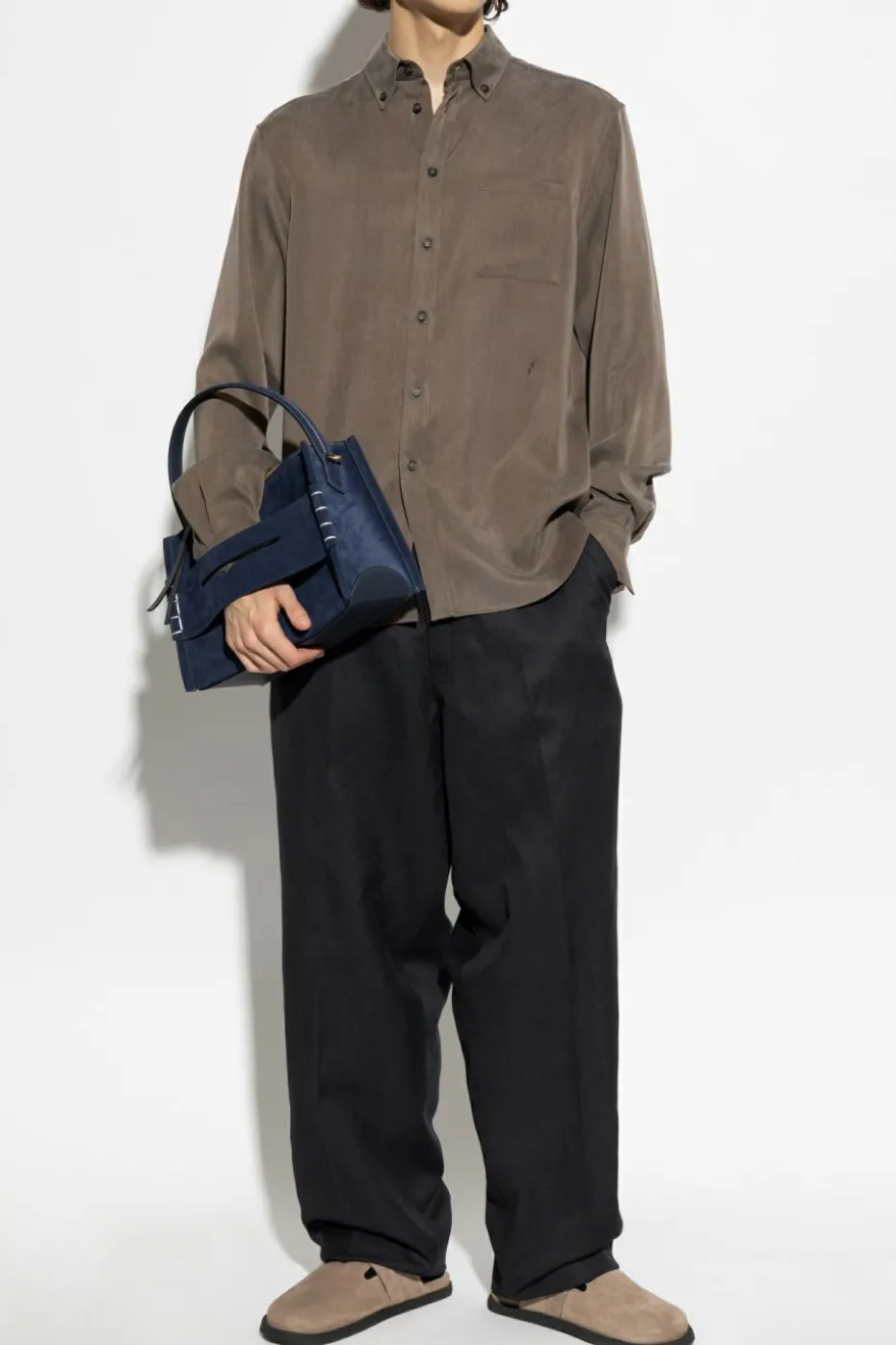 FERRAGAMO BROWN Shirt with pocket