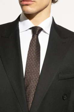 FERRAGAMO BROWN Silk tie