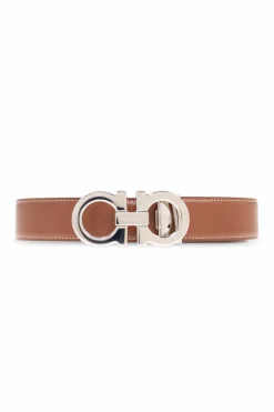 FERRAGAMO BROWN Two-sided strap