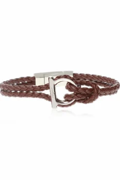 FERRAGAMO BROWN Woven bracelet