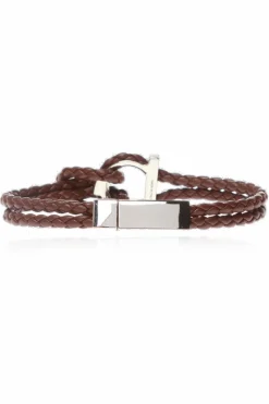 FERRAGAMO BROWN Woven bracelet