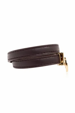 FERRAGAMO BURGUNDY Leather bracelet