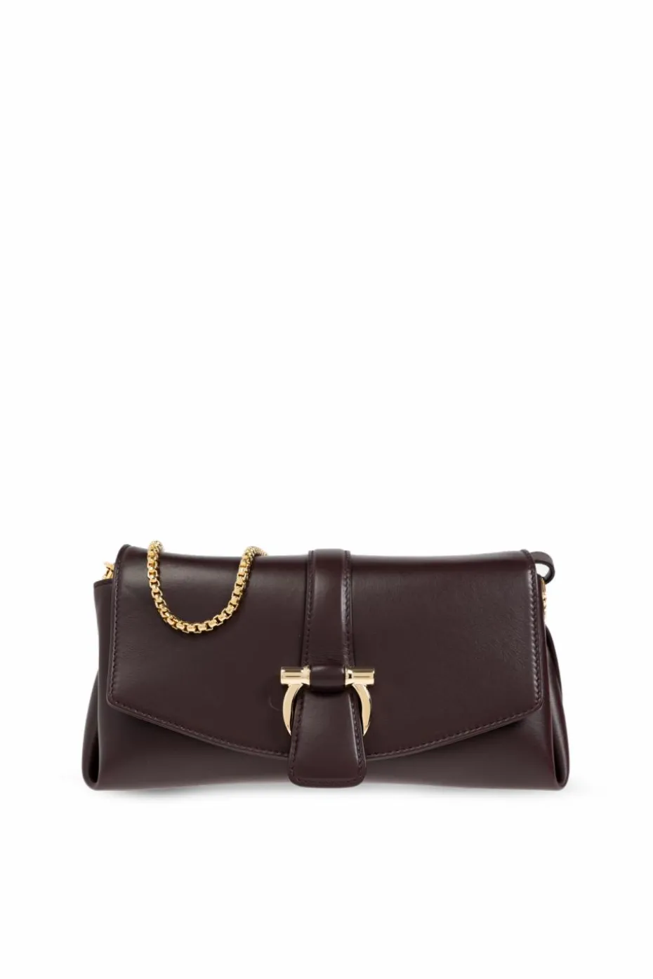 FERRAGAMO BURGUNDY Leather shoulder bag