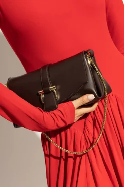 FERRAGAMO BURGUNDY Leather shoulder bag