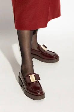 FERRAGAMO BURGUNDY Mirty leather shoes