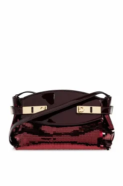 FERRAGAMO BURGUNDY Shoulder bag Hug
