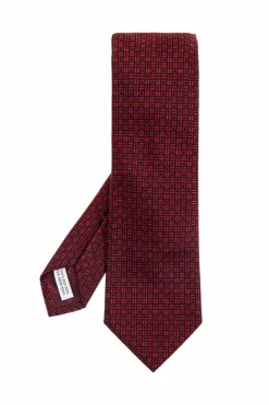 FERRAGAMO BURGUNDY Silk tie