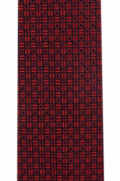 FERRAGAMO BURGUNDY Silk tie